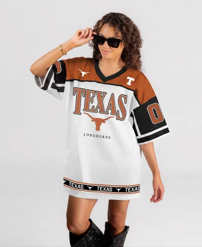 Gameday Couture Women's White Texas Longhorns Hustle Mode Jersey Dress In White,black