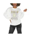Gameday Couture Women's White Michigan State Spartans Drop Shoulder Fleece Drop Pullover Sweatshirt In White
