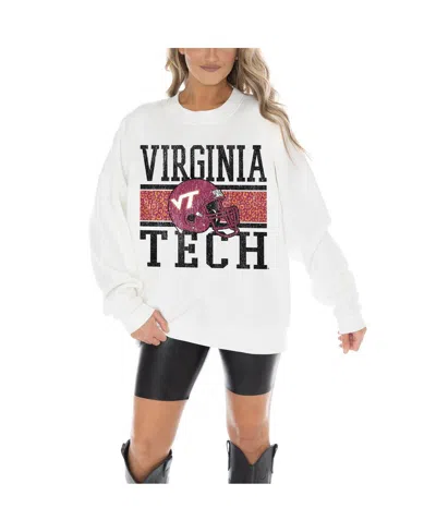 Gameday Couture Women's White Virginia Tech Hokies Fair Catch Pullover Sweatshirt
