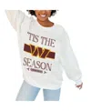 Gameday Couture Women's White Washington Commanders Oversized Take A Holiday Pullover Sweatshirt In White