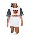 Shop Gameday Couture Women's White/black Cincinnati Bengals Bling It Full Sequin Jersey Dress In Black,white