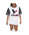 Gameday Couture Women's White/black Houston Texans Bling It Full Sequin Jersey Dress In Black,white