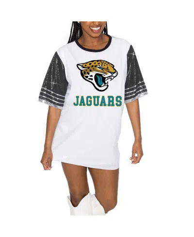 Gameday Couture Women's White/black Jacksonville Jaguars Bling It Full Sequin Jersey Dress In Multi