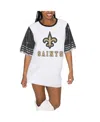 Gameday Couture Women's White/black New Orleans Saints Bling It Full Sequin Jersey Dress In Black,white