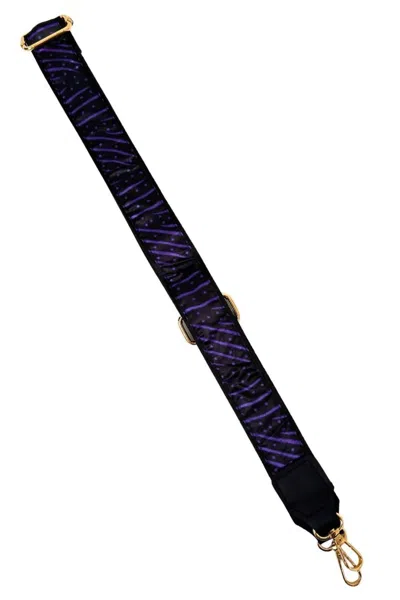 Gameday Luxe The Jules Scarf Strap Purple In Purple Black