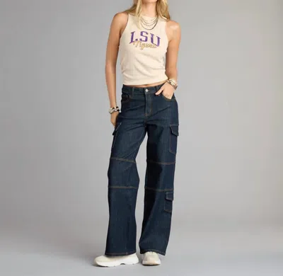 Gameday Social Lsu Tigers Tank Top In Oatmeal In Beige