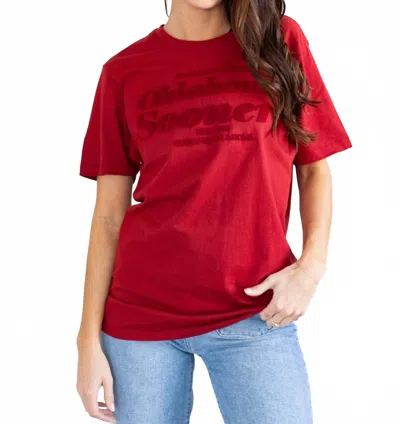 Gameday Social Oklahoma Sooners Hansen Brush Comfort Tee In Red