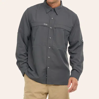 Gameguard Men's Explorer Gunmetal Gray Long Sleeve Fishing Shirt