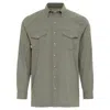 Gameguard Men's Pearl Snap Shirt In Agave In Grey