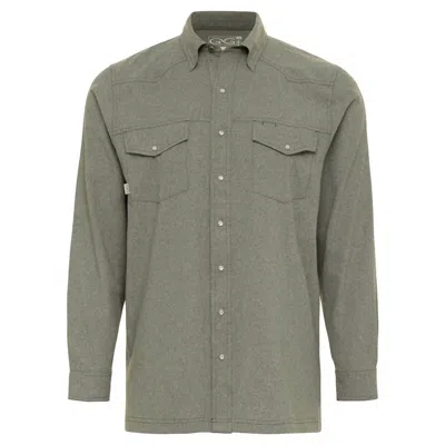 Gameguard Men's Pearl Snap Shirt In Agave In Grey