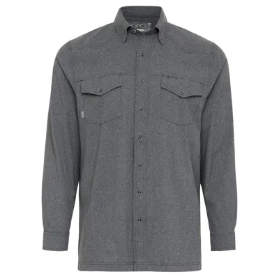 Gameguard Men's Pearl Snap Shirt In Caviar In Black