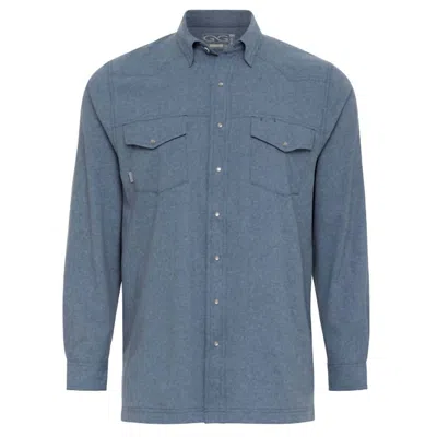 Gameguard Men's Pearl Snap Shirt In Deep Water In Multi