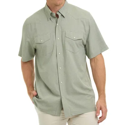 Gameguard Western Short Sleeve Mesquite Drover Shirt In Green