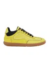 Ganni Yellow Synthetic Leather And Fabric Sneakers In Yellow