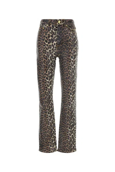 GANNI GANNI PRINTED STRETCH COTTON PANT