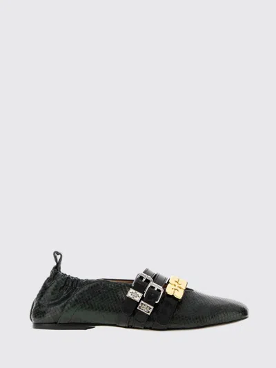 GANNI GANNI BALLET FLAT WOMAN COLOR GREEN,I44111012