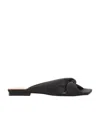Ganni 20mm Open-toe Satin Slides In Black