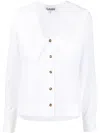 Ganni White Sailor Collar Shirt