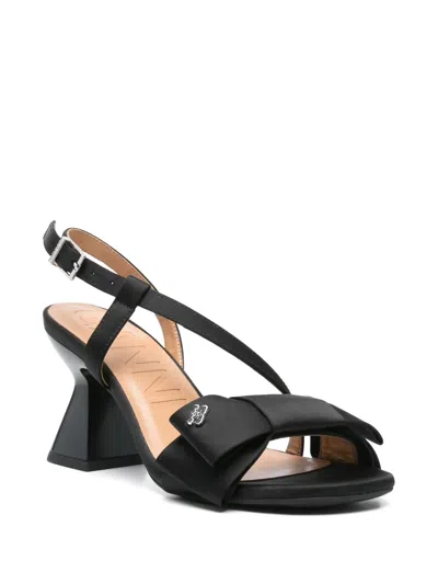 Ganni 80mm Mid Serenity Sandals In Black
