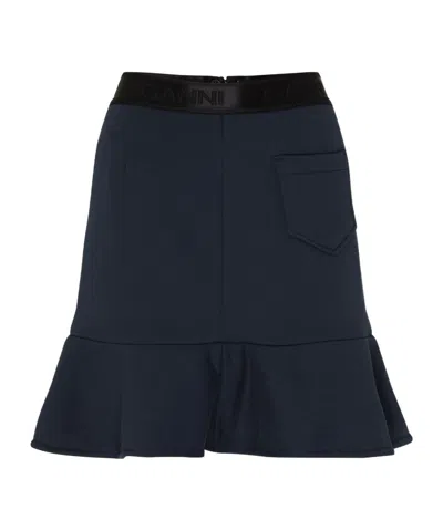 Ganni A-line Skirt In Black