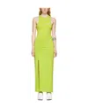 Ganni A Sleeveless Dress With Round Neck In Green