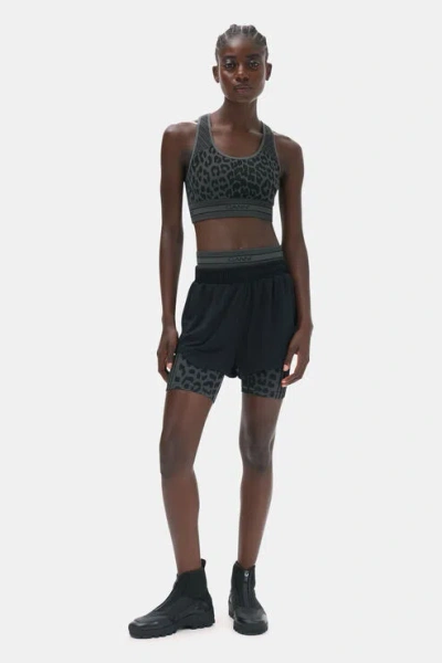 Ganni Active Mesh Shorts In Black
