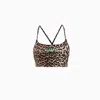 Ganni Active Strap Top In Brown