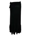 Ganni Addison Wrap Dot Mesh Skirt In Black Nylon In Black