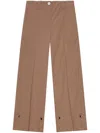 Ganni Adjustable-leg Tailored Trousers In Neutrals