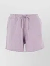 Ganni Adjustable Waistband Cotton Shorts