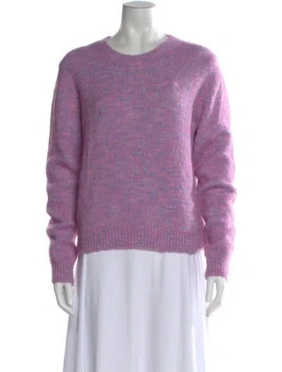 Pre-owned Ganni Alpaca Patterned Sweater In Purple