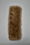 Ganni Alternative Fur Scarf In Brown
