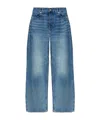 Ganni Patch Izey Straight-leg Jeans In Blue
