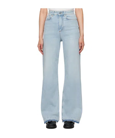 Ganni Blue Andi Jeans In 091 Tint Wash