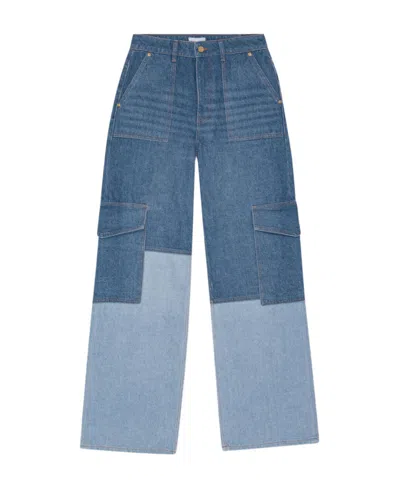 GANNI GANNI ANGI WIDE-LEG PANELLED JEANS
