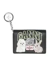 Ganni Wallet  Woman Color Black In Black