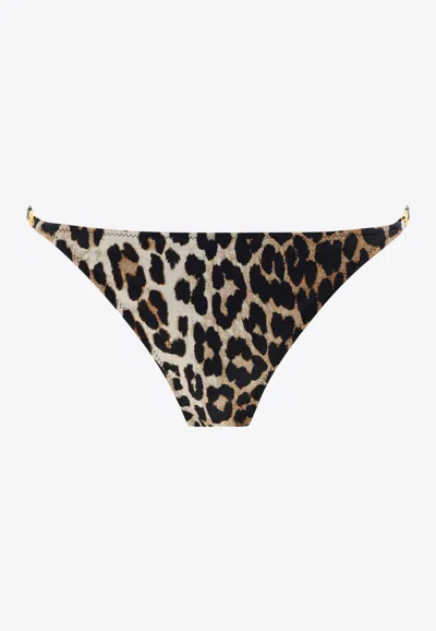 GANNI ANIMAL PRINT BIKINI BOTTOM