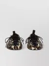 Ganni Animal Print Lace-up Ballerina