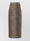 Ganni Animal Print Long Skirt
