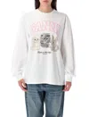 Ganni Have A Nice Day Long-sleeved Top In Neutral