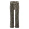 Ganni Animal Print Pants In Neutral