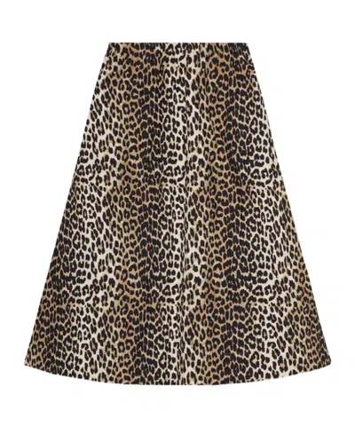 GANNI GANNI ANIMAL PRINT SKIRT