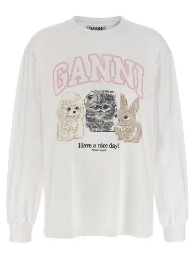 GANNI GANNI 'ANIMAL PRINT' T-SHIRT