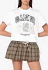 Ganni Animals White T-shirt In White
