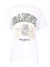 Ganni White Organic Cotton T-shirts In White