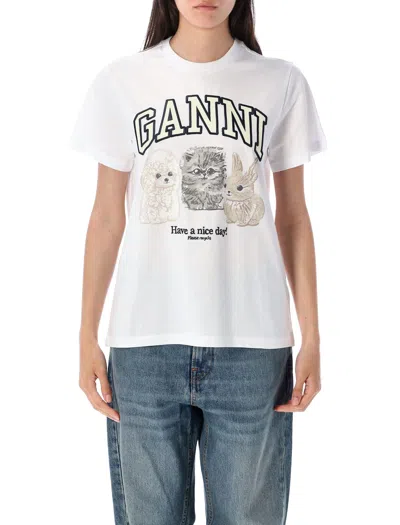 GANNI ANIMAL PRINT T-SHIRT