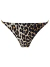 Ganni Animalier Bikini Bottom Costumes Brown