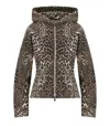 Ganni Fitted Organic Cotton Animal Print Hoodie In Animal Print