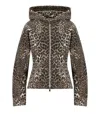 Ganni Fitted Organic Cotton Animal Print Hoodie In Animal Print