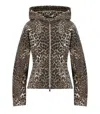 Ganni Leopard-print Hoodie In Brown